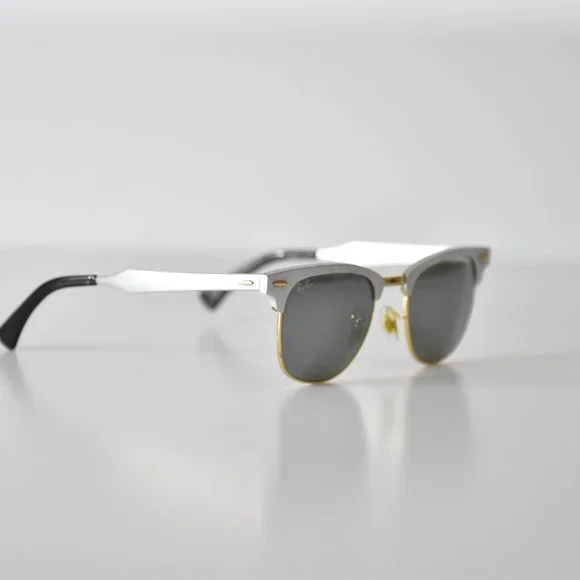 Ray-Ban White and Gold Sunglasses - Picture 2 of 3